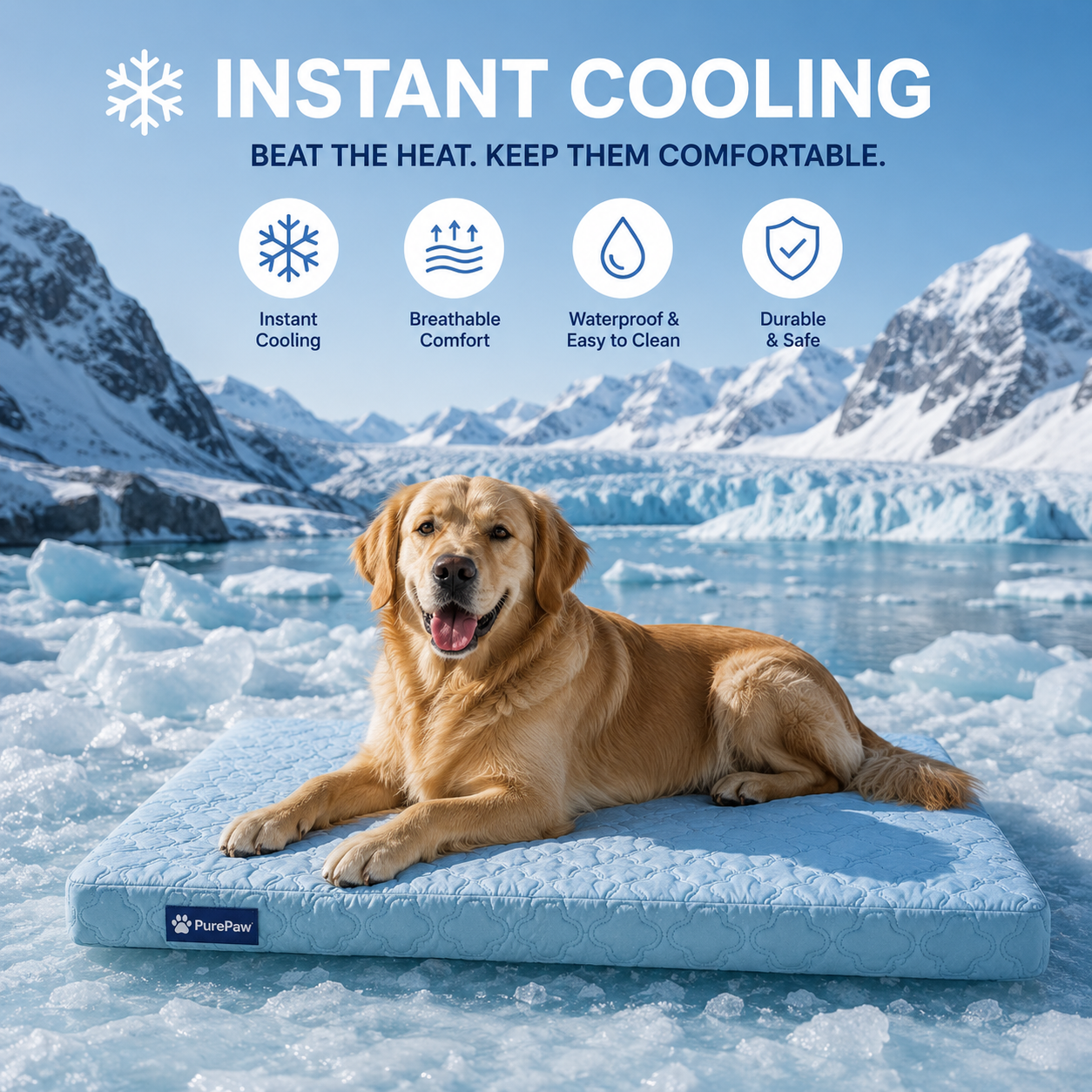 PurePaw Dog Cooling Bed